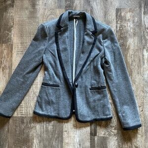 Express blazer suit jacket gray black size xs